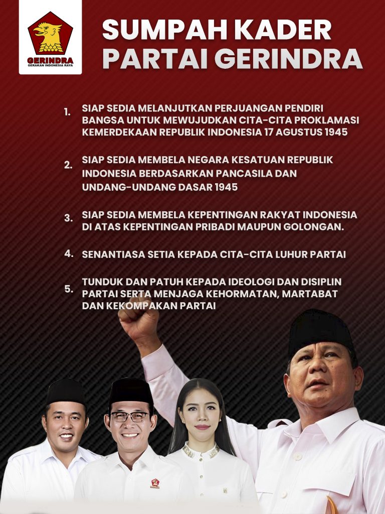 sumpah kader gerindra